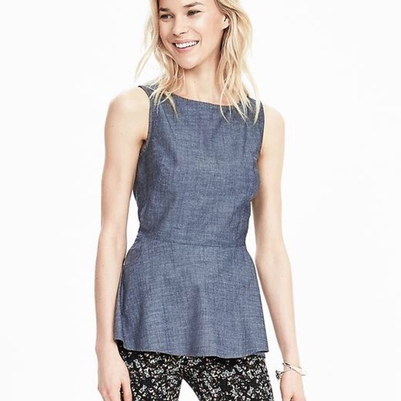 Banana Republic Tops - Banana Republic Denim Peplum Top